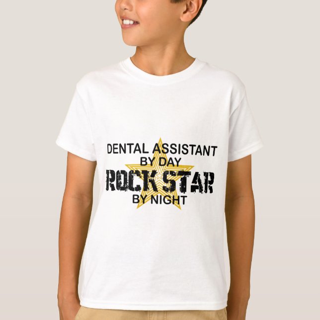 Rockstjärna för tandassistent tee shirt (Framsida)