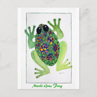 Rockstjärna Frog Vykort