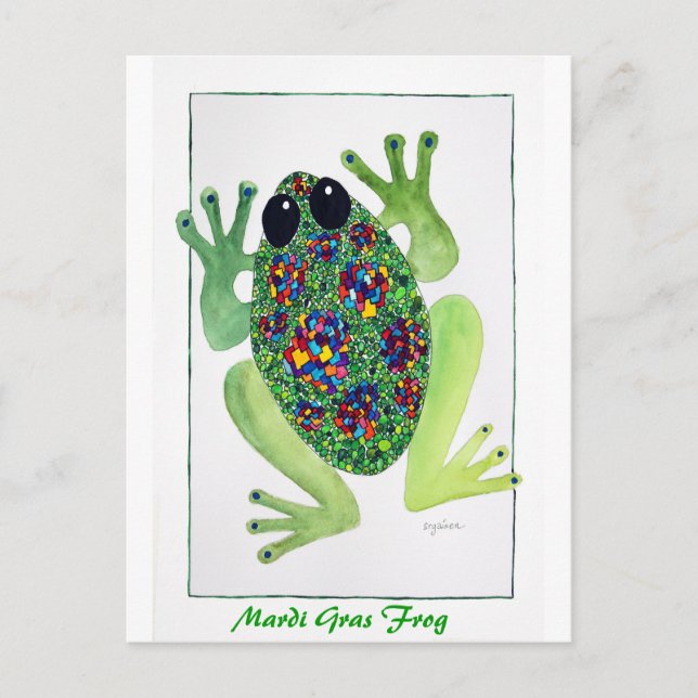 Rockstjärna Frog Vykort (Framsida)