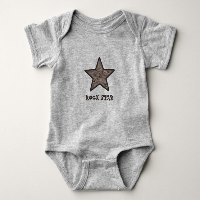 Rockstjärna Funny Sten Struktur med Anpassningsbar Tee Shirt (Framsida)