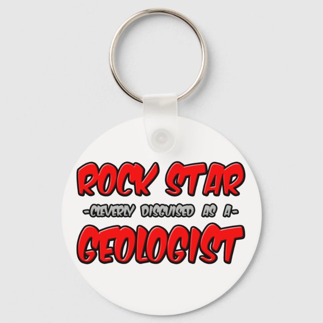 Rockstjärna...Geolog Nyckelring (Framsida)