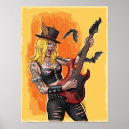 Rockstjärna Girl Poster