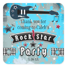 Rockstjärna Gitarr Födelsedagsfest Förmånsetikette