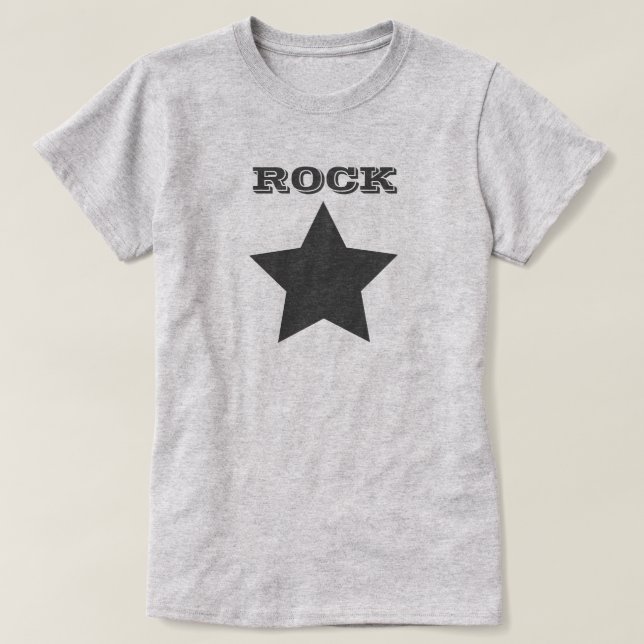 ROCKSTJÄRNA | Grått Star Women's Basic T-Shirt (Design framsida)