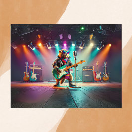 Rockstjärna Groundhog Vykort