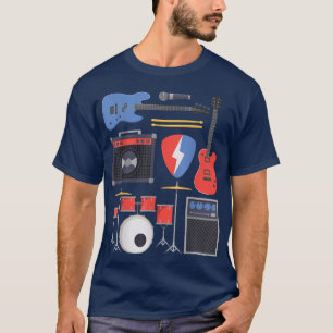 Rockstjärna Guitar & Band Instruments Sten & Roll T Shirt