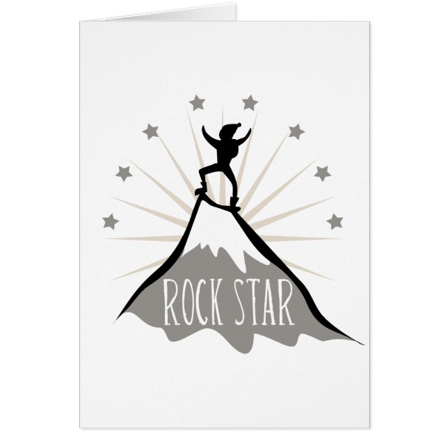 Rockstjärna Hälsningskort (Framsidan)