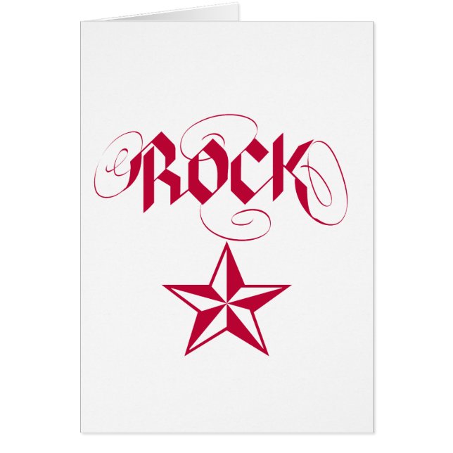 Rockstjärna Hälsningskort (Framsidan)