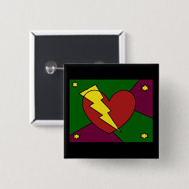 Rockstjärna Heart Knapp