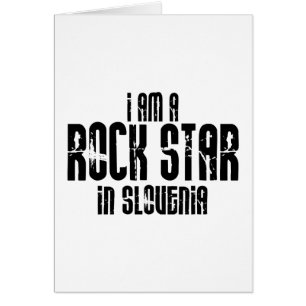 Rockstjärna i Slovenien Hälsningskort