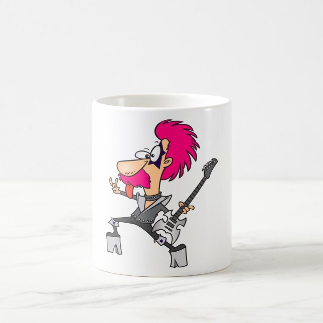 Rockstjärna Impersonator Rocker Musician Coffee Mu Kaffemugg (Skapare uppladdad)