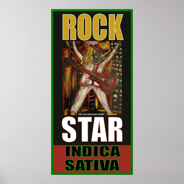 ROCKSTJÄRNA INDICA SATIVA POSTER (Framsidan)