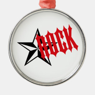 Rockstjärna Julgransprydnad Metall