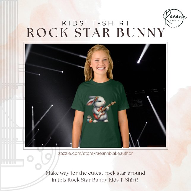 Rockstjärna Kanin Barn T-Shirt (Skapare uppladdad)