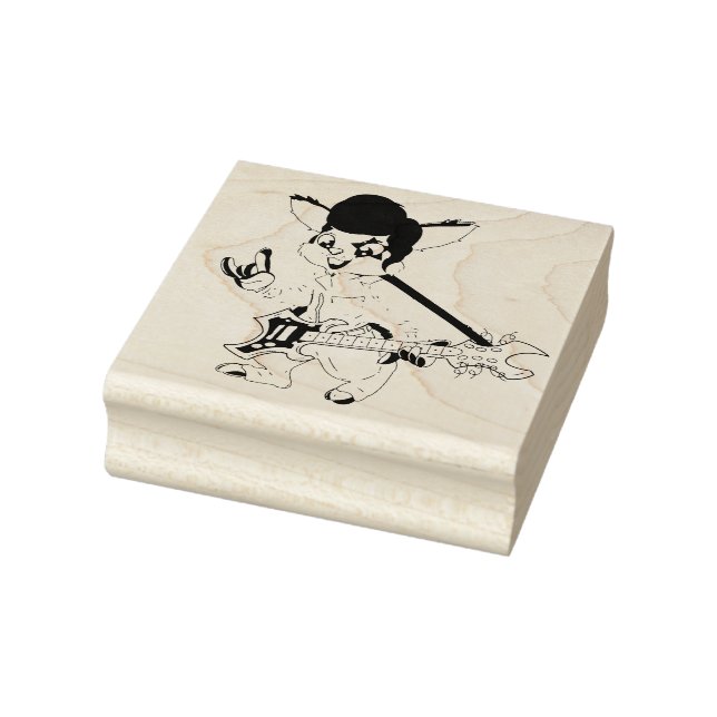 Rockstjärna Kanin Kanin | Påsklov Stämpel (Stämpel)