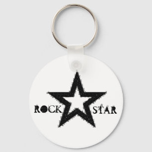 Rockstjärna Keychain Nyckelring