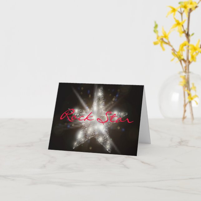 rockstjärna kort (Gul blomma)