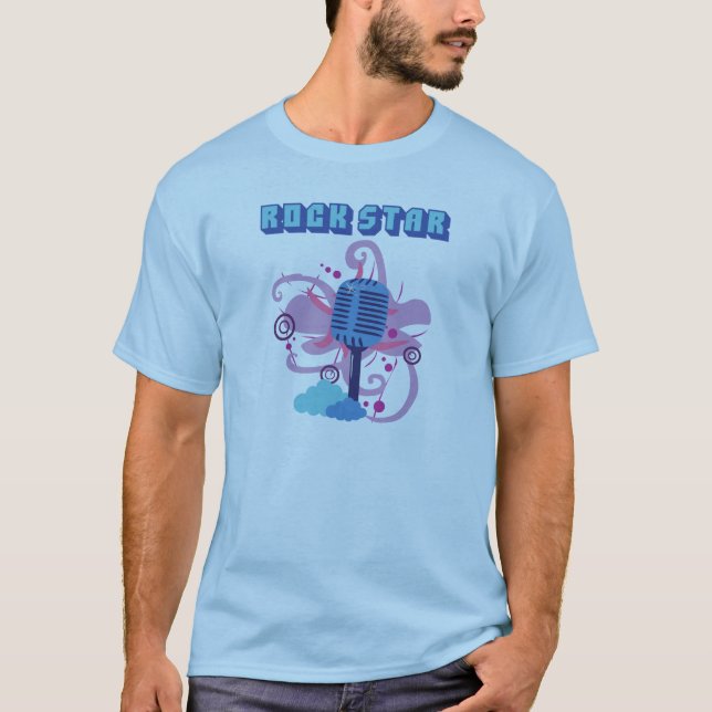 Rockstjärna Microphone T-Shirt (Framsida)