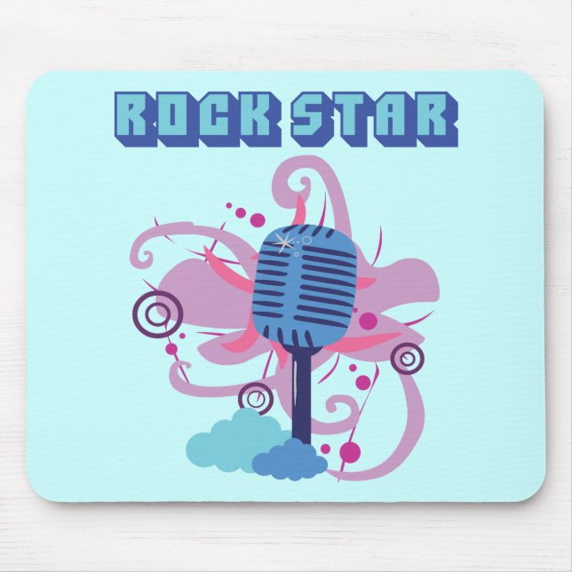 Rockstjärna-mikrofon Musmatta (Framsidan)