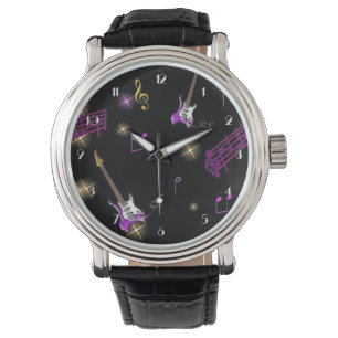 Rockstjärna Music Background Wrist Watch Armbandsur