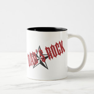 ROCKSTJÄRNA PAPPA ~ FARS DAG Två-Tonad MUGG