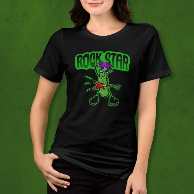 Rockstjärna Pickle - Lusande Tecknad T Shirt (Skapare uppladdad)