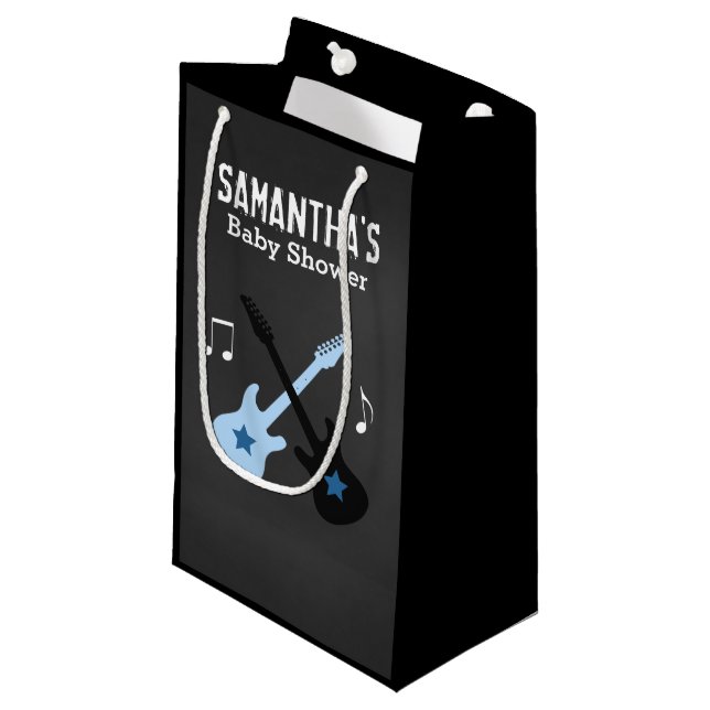 Rockstjärna Sten a Adjö Baby Shower Gift Bag (Framsidan Vinklad)