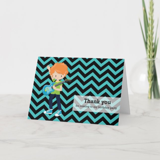 Rockstjärna Tack Kort (Framsida)