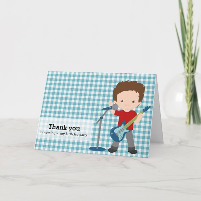 Rockstjärna Tack Kort (Framsida)