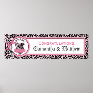 Rockstjärna Tutu Baby Shower Banner for Girl PKBK Poster