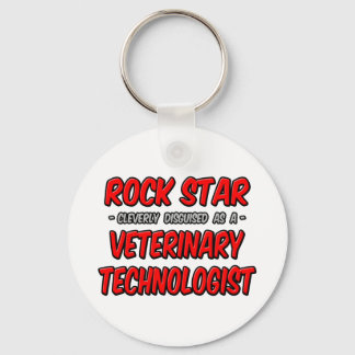 Rockstjärna ... Veterinärteknik Nyckelring