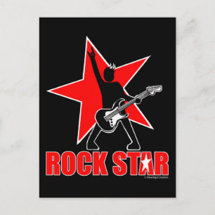 Rockstjärna Vykort