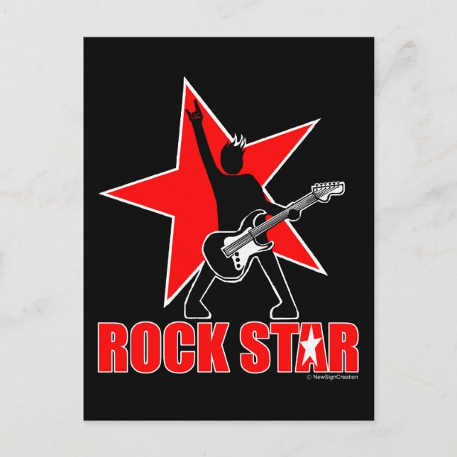Rockstjärna Vykort (Framsida)