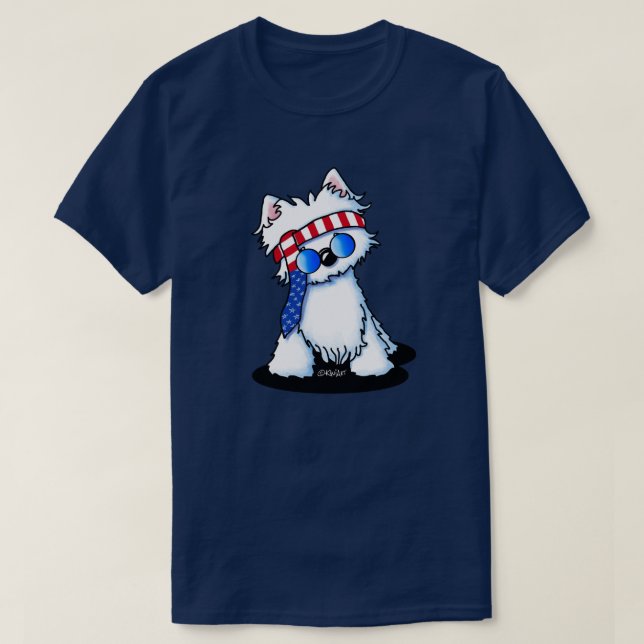 Rockstjärna Westie T-Shirt (Design framsida)