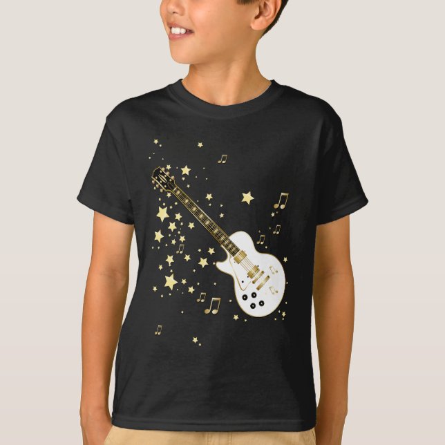 Rockstjärnagitarr Tee Shirt (Framsida)