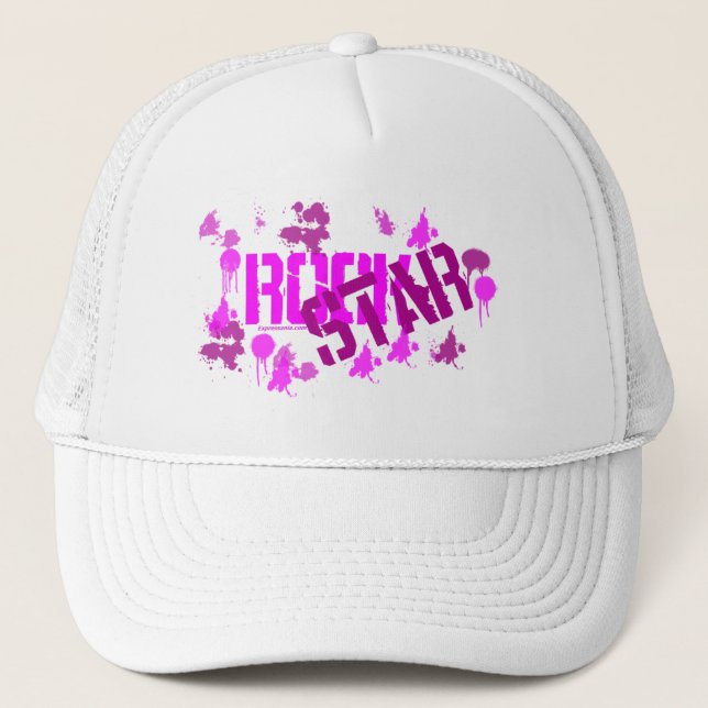 Rockstjärnahatten, kopplar ihop hatten truckerkeps (Framsida)