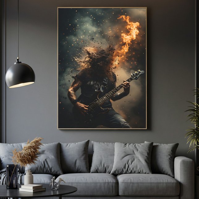 Rockstjärnans lågor poster (Skapare uppladdad)