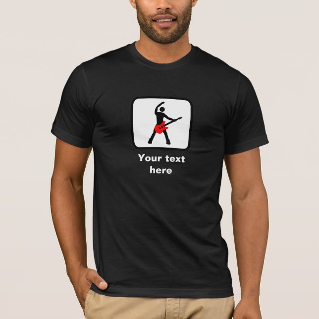 Rockstjärnans Logotyp - Anpassade (Mörk) Tee (Framsida)