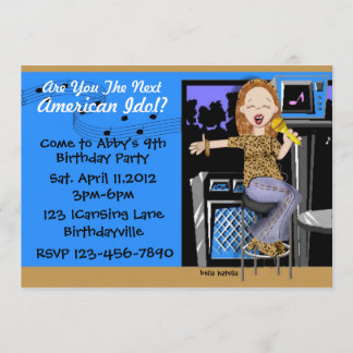 Rockstjärnaparty för flickor inbjudningar