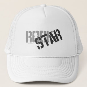 Rockstjärnavitlastbilsförare hatt, kopplar ihop keps