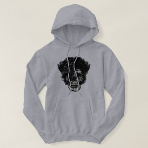 Rockstjärne skalle med vildt hår hoodie
