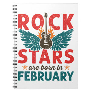 Rockstjärnor föds i februari anteckningsbok