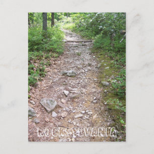 rocksylvania appalachian trail rocky väg vykort
