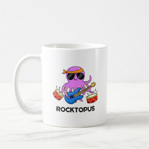 Rocktopus Funny Sten Band Octopus Pun Kaffemugg