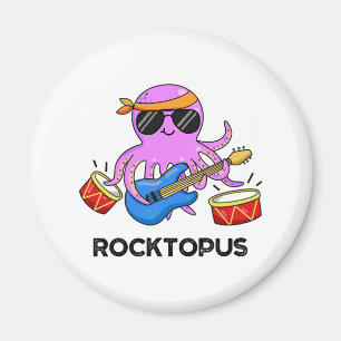 Rocktopus Funny Sten Band Octopus Pun Magnet