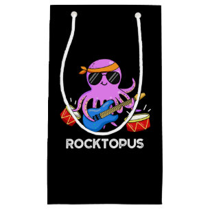 Rocktopus Funny Sten Band Octopus Pun Mörk BG