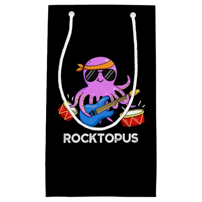 Rocktopus Funny Sten Band Octopus Pun Mörk BG (Framsidan)