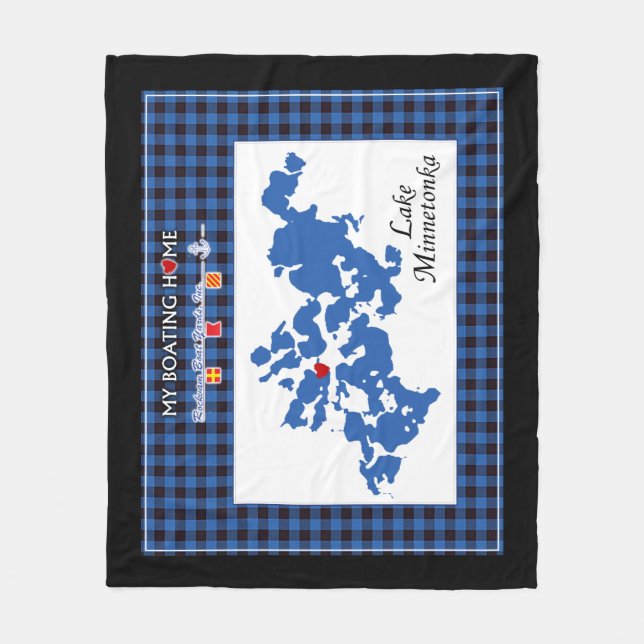 Rockvam Boat Yards Inc - Minnetonka Blanket Sjö Fleecefilt (Framsidan)