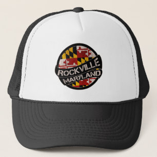 Rockville Maryland flagga grunge truckerkeps