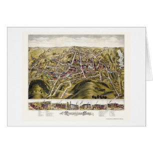 Rockville panorama- karta för CT - 1877 Hälsningskort
